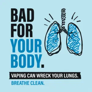 Bad for your body — vaping affects your lungs