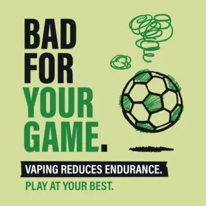 Bad for your game — vaping reduces endurance